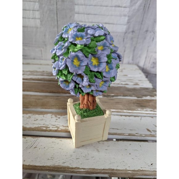 Dept 56 easter flowering topiaries purple flower t